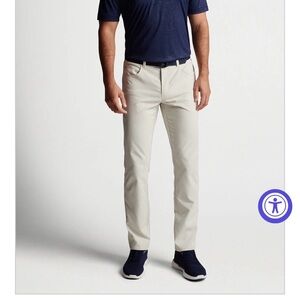 Peter Millar performance 5 pocket pants in stone. Size 36X27